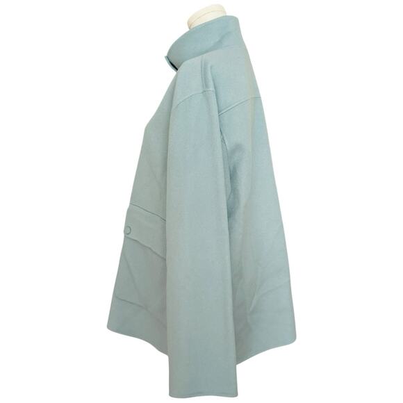 Theory Wool And Cashmere Utility Outwear Coat in Eggshell Blue Size S - Picture 6 of 11